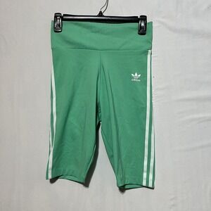 Adidas Adicolor Classics Shorts Women's Small Mint Green Elastic Waist Pull On‎